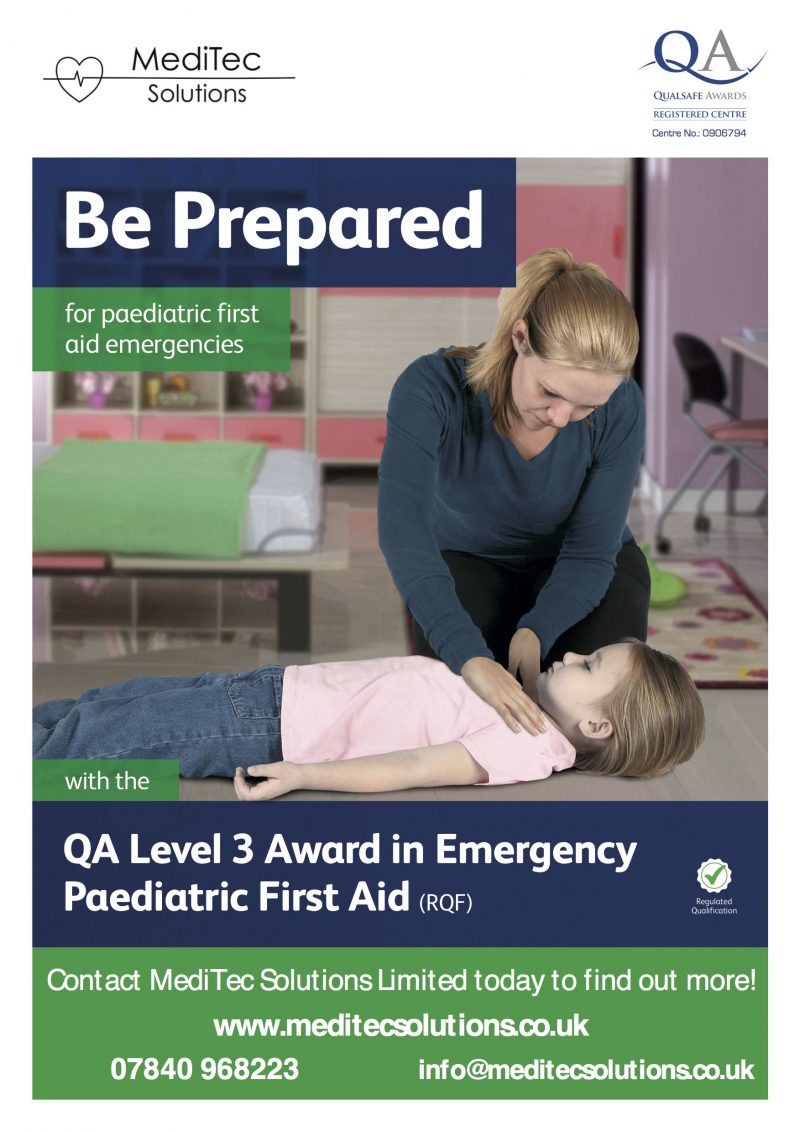 QA Level 3 Award in Emergency Paediatric First Aid Training