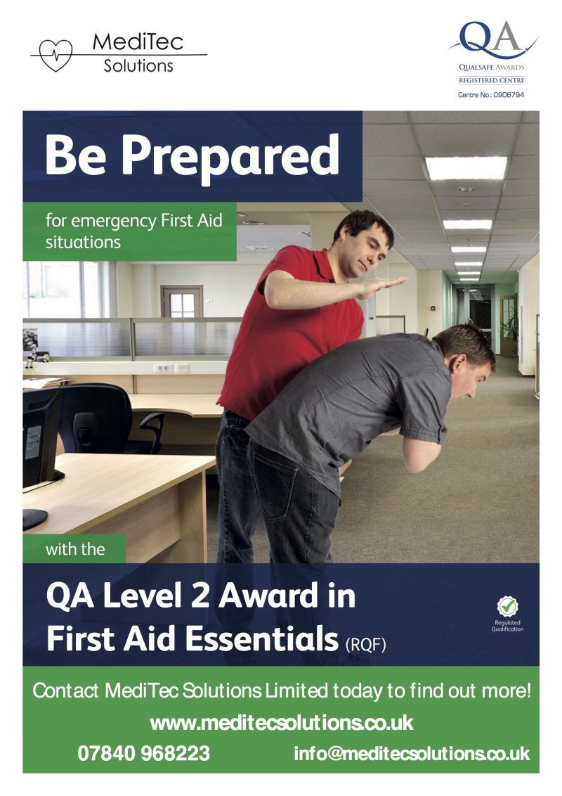QA Level 2 Award in First Aid Essentials Training
