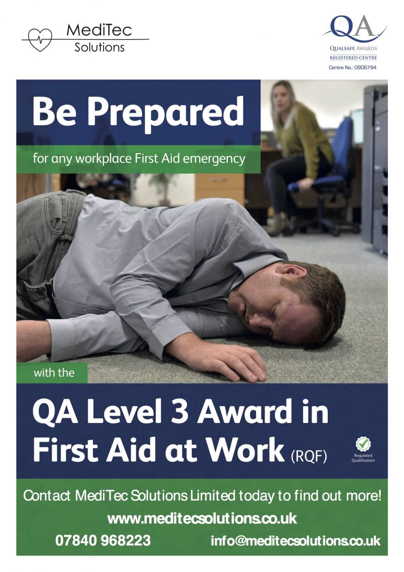 QA Level 3 Award in First Aid at Work Training