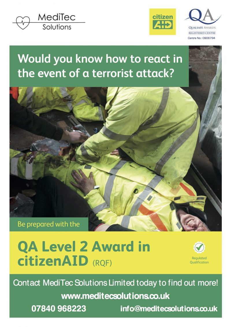 QA Level 2 Award in CitizenAID Training